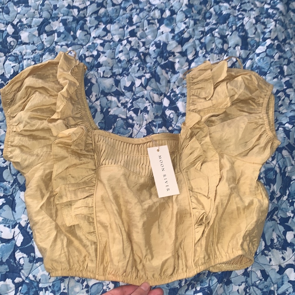 NWT! Moon River Ruffled Top - Picture 4 of 5